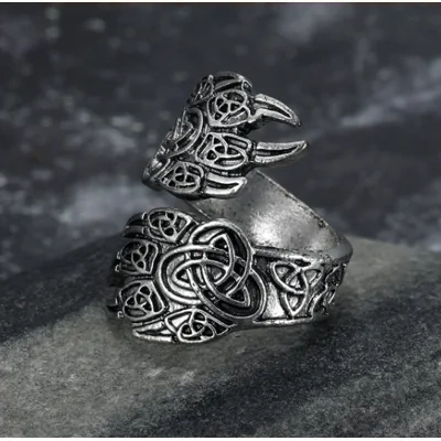 Asgard Crafted Handcrafted Stainless Steel Adjustable Bear Paw Ring