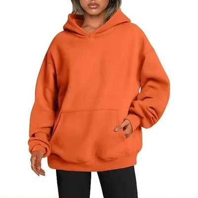 Women's Hoodies With Pockets Fashion Solid Sweatshirt Oversized Hooded Sweater Womens Clothing