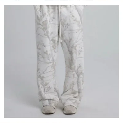 Autumn Winter Two Piece Sets Women Camouflage Hoodie Maple Leaf Print Sweatshirt Suit Sports Hoodie Sportswear
