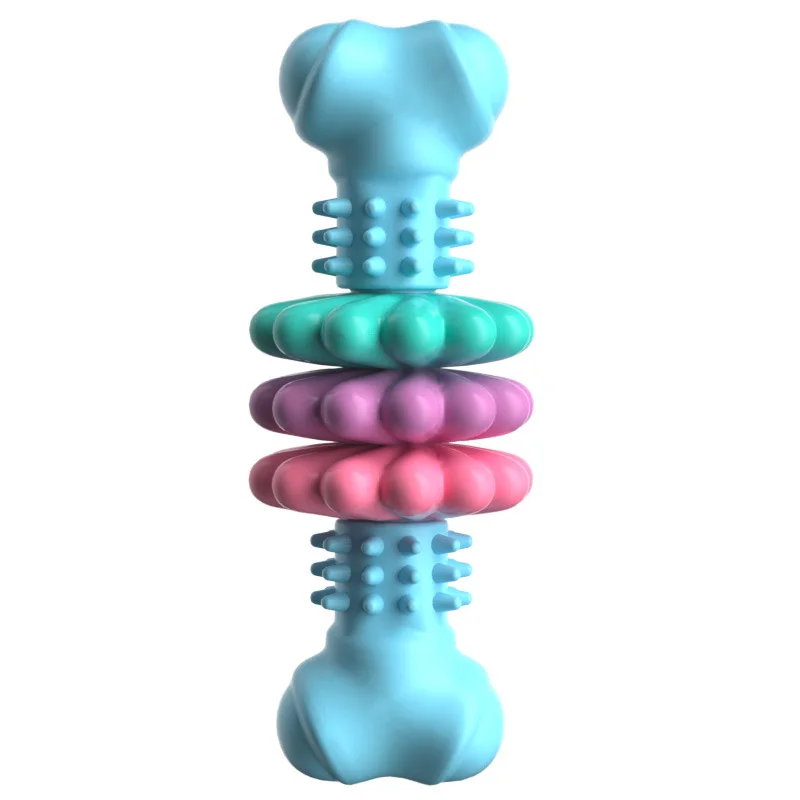 Dog Chew Toy Dog Bone Type Dogs Teeth Cleaning Toys Indestructible TPR Bone Chewing Bite Resistant Teething Toys Pet Products