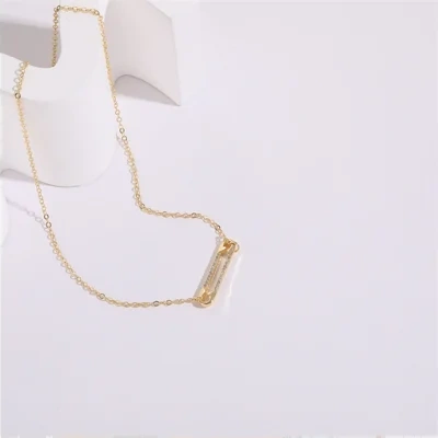 Pin Zircon Pendant Clip Personalized Design Versatile 14k Necklace