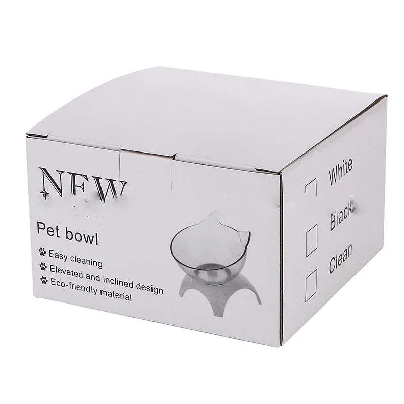 Cat Elevated Feeder Stand With Transparent Bowl