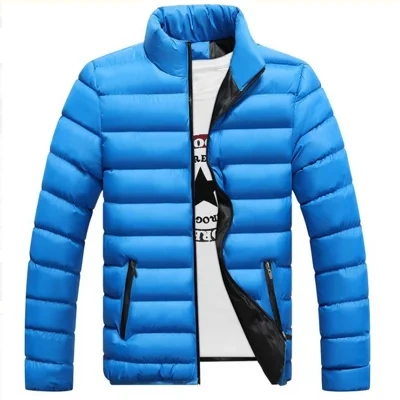 Fall Winter Padded Jacket Stand-Collar Down Jacket Men'S Self-Cultivation To Keep Warm