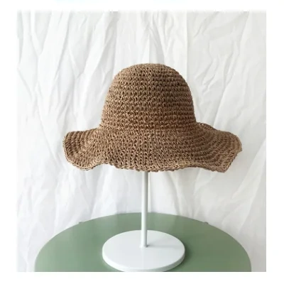 Summer Outing Sunscreen Hat for Women with Foldable Straw Hats Holiday Cool Hat Beach Hat