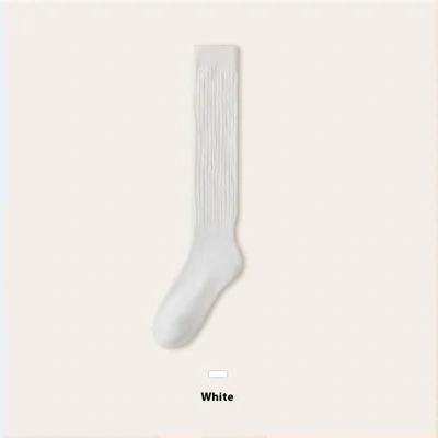 Autumn And Winter Thickening Women's Bunching Socks Fleece-lined Warm Stockings Half Pile