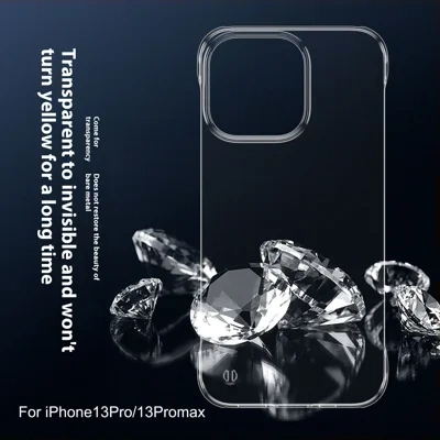 Frameless PC Transparent Phone Case Fine Hole Protective Sleeve
