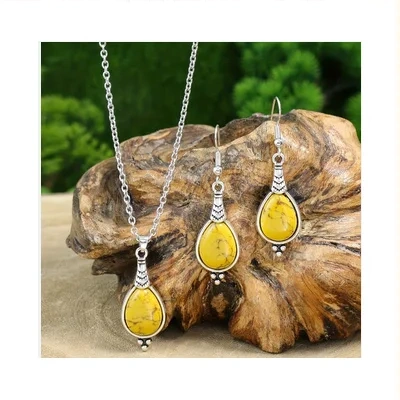Retro Ethnic Style Earrings And Necklace Set Jewelry
